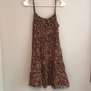 Tiered mini spaghetti strap dress
